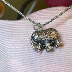 Sterling Silver Elephant Necklace